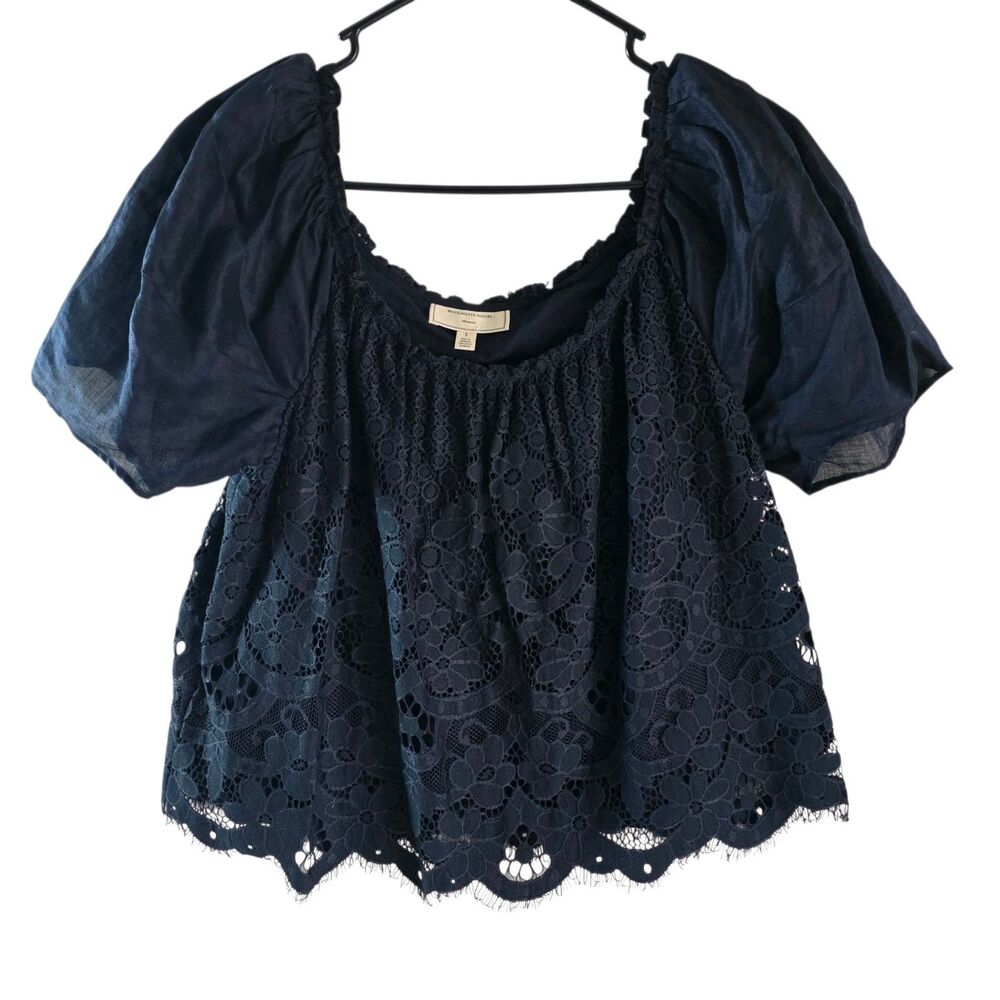 Anthropologie Moulinette Soeurs Messina Floral Lace Top Size S